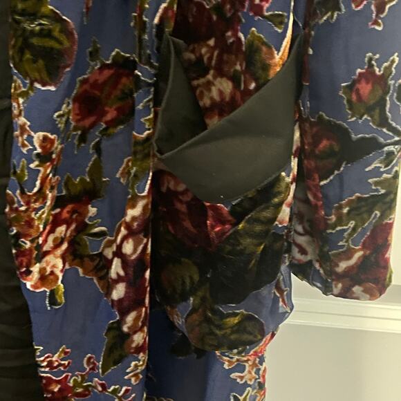 NWT Zara Floral Velvet Burnout Kimono - Women Size M - Multicolored - Picture 7 of 9